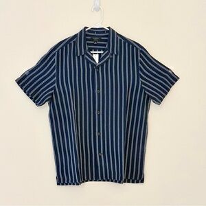 Banana Republic Navy Striped Shirt - M